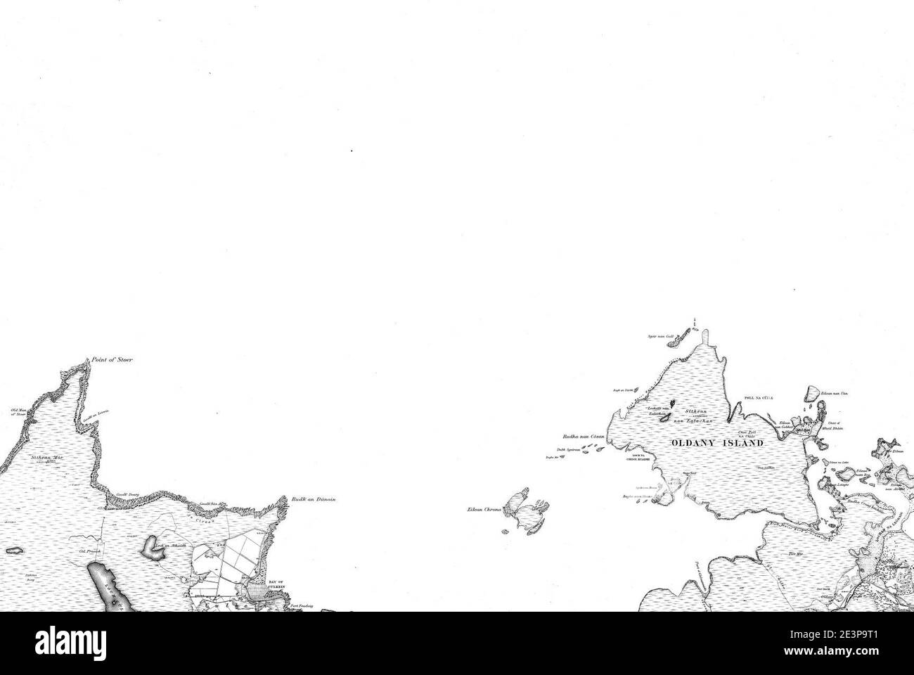 Map of Sutherland Sheet 048, Ordnance Survey, 1878-1881. Stock Photo