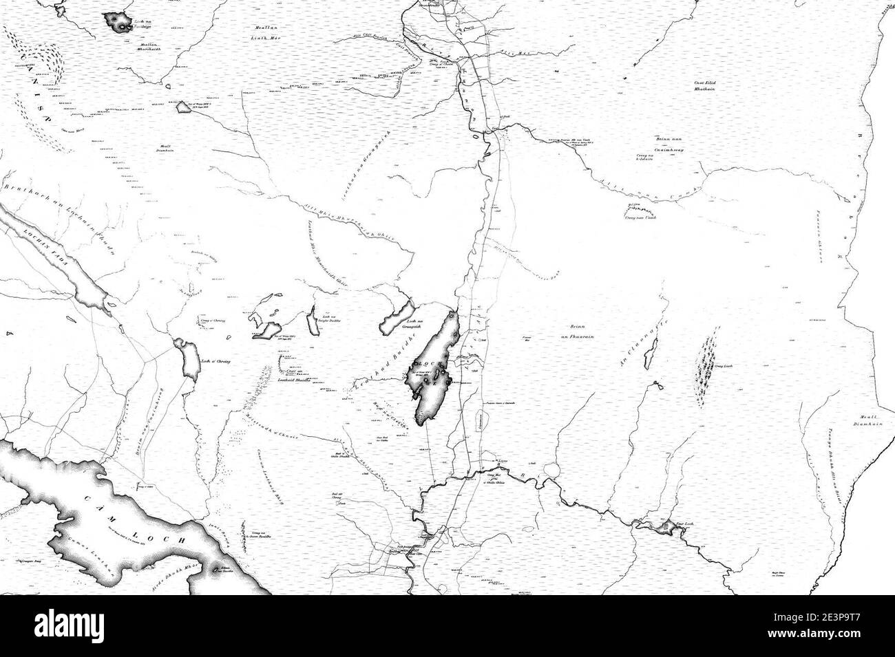 Map of Sutherland Sheet 082, Ordnance Survey, 1878-1881. Stock Photo