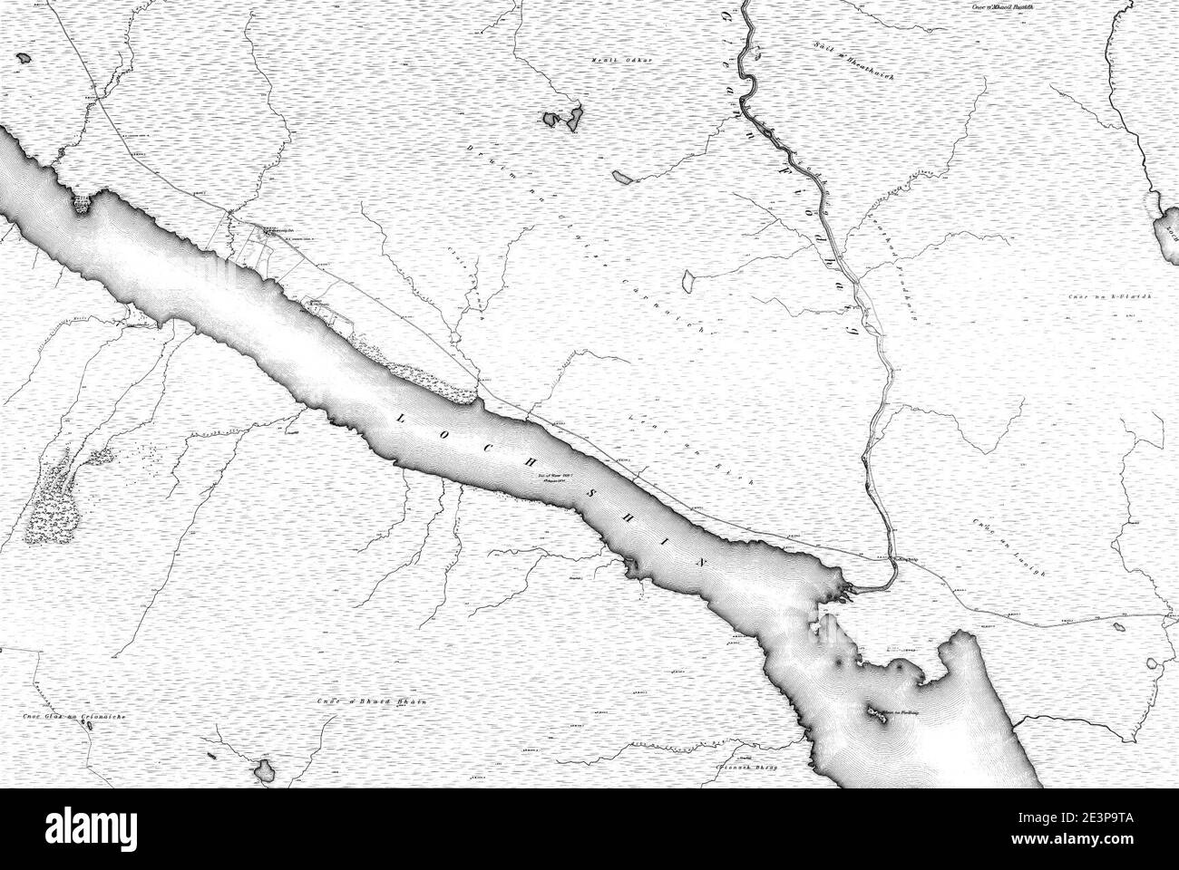 Map of Sutherland Sheet 073, Ordnance Survey, 1878-1881. Stock Photo