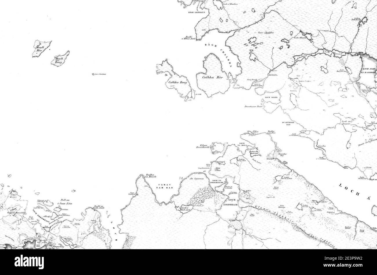 Map of Sutherland Sheet 049, Ordnance Survey, 1878-1881. Stock Photo