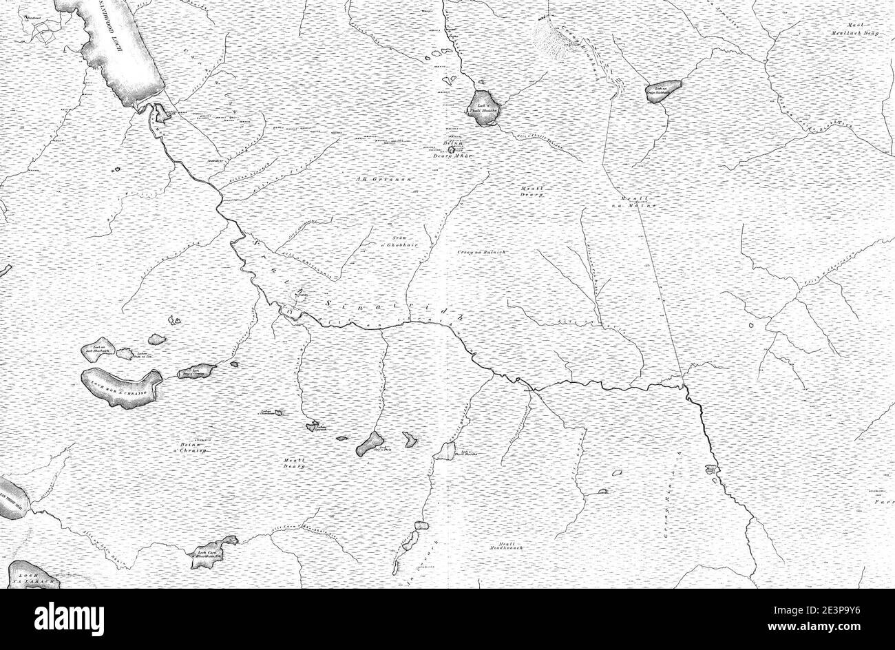 Map of Sutherland Sheet 013, Ordnance Survey, 1878-1881. Stock Photo