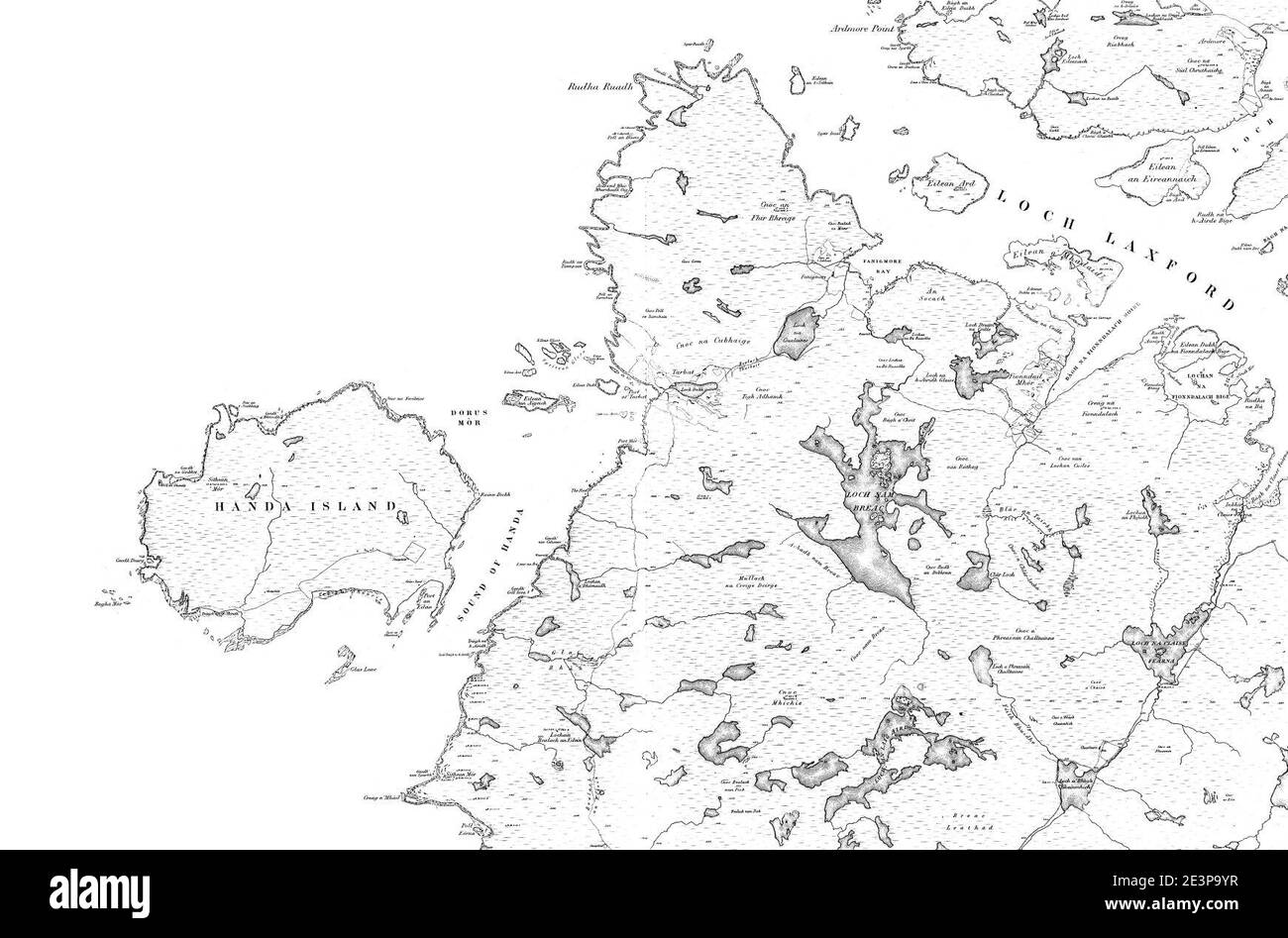 Map of Sutherland Sheet 030, Ordnance Survey, 18781881 Stock Photo Alamy