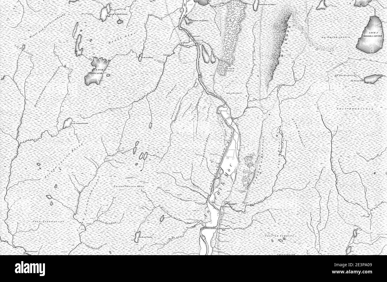 Map of Sutherland Sheet 033, Ordnance Survey, 1878-1881. Stock Photo