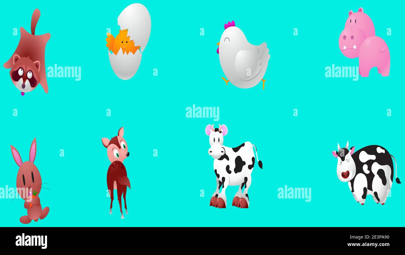 cute animals vector art icon Stock Vector Image & Art - Alamy