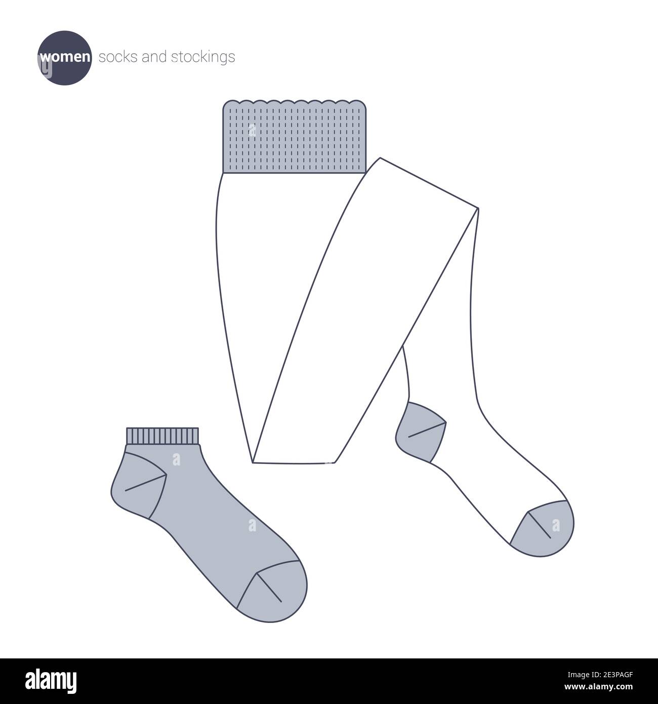 Clothes thin line style. Stock Vector