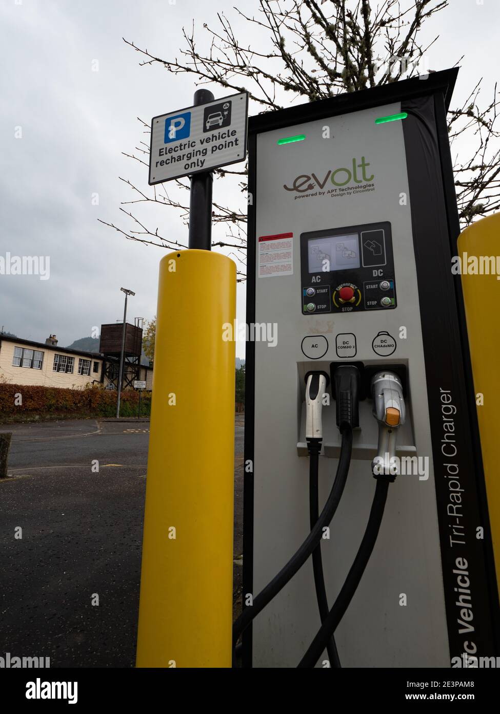 Evolt electric vehicle charging point Stock Photo Alamy