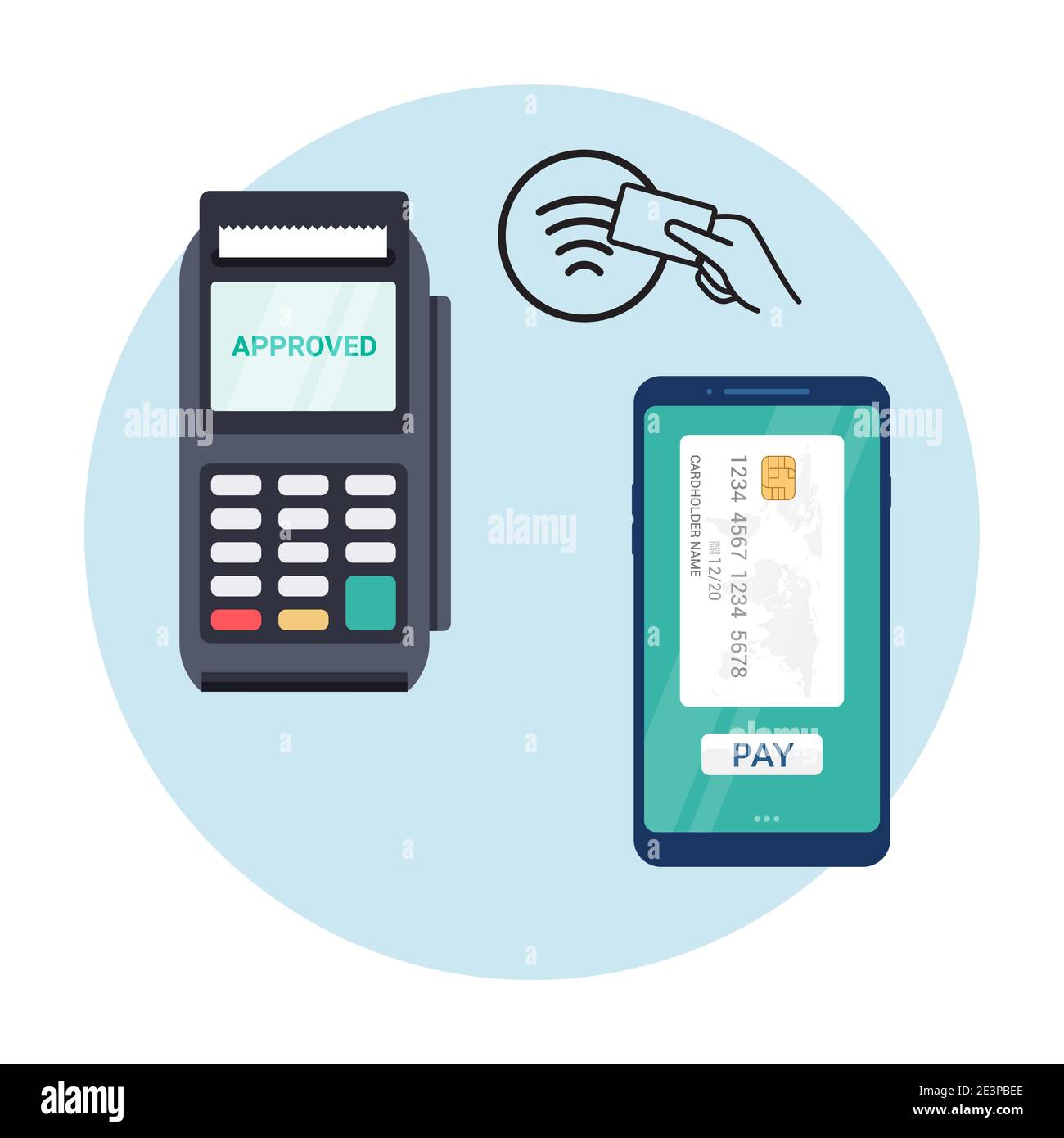POS NFC Payment machine icon. NFC terminal card vector payment transfer
