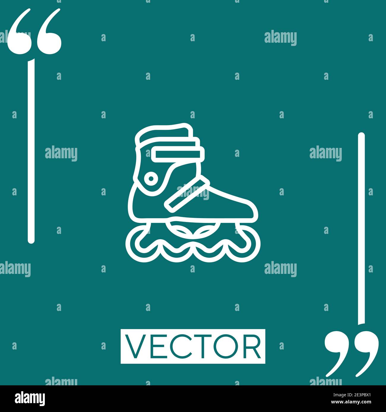 roller skate vector icon Linear icon. Editable stroke line Stock Vector