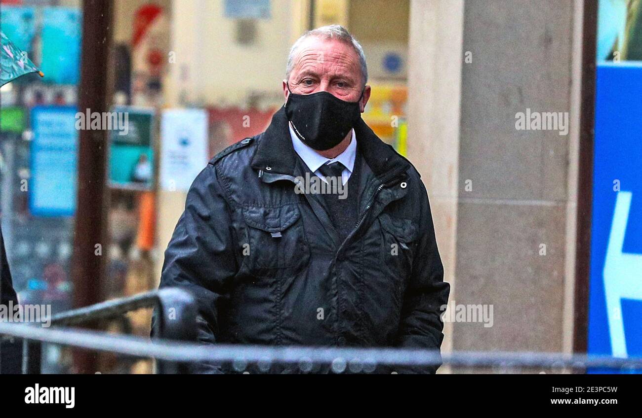 George Boden the owner of Wood Flour Mill in Bosley arrives at Chester Town Hall. Boden is charged with four counts of gross negligence manslaughter after the death of four employees in an explosion at the mill on July 17 2015. Picture date: Wednesday January 20, 2021. Stock Photo