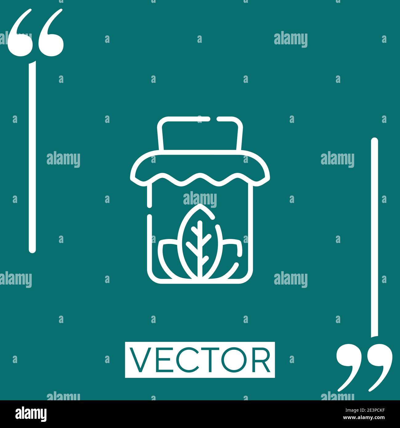eco food vector icon Linear icon. Editable stroke line Stock Vector