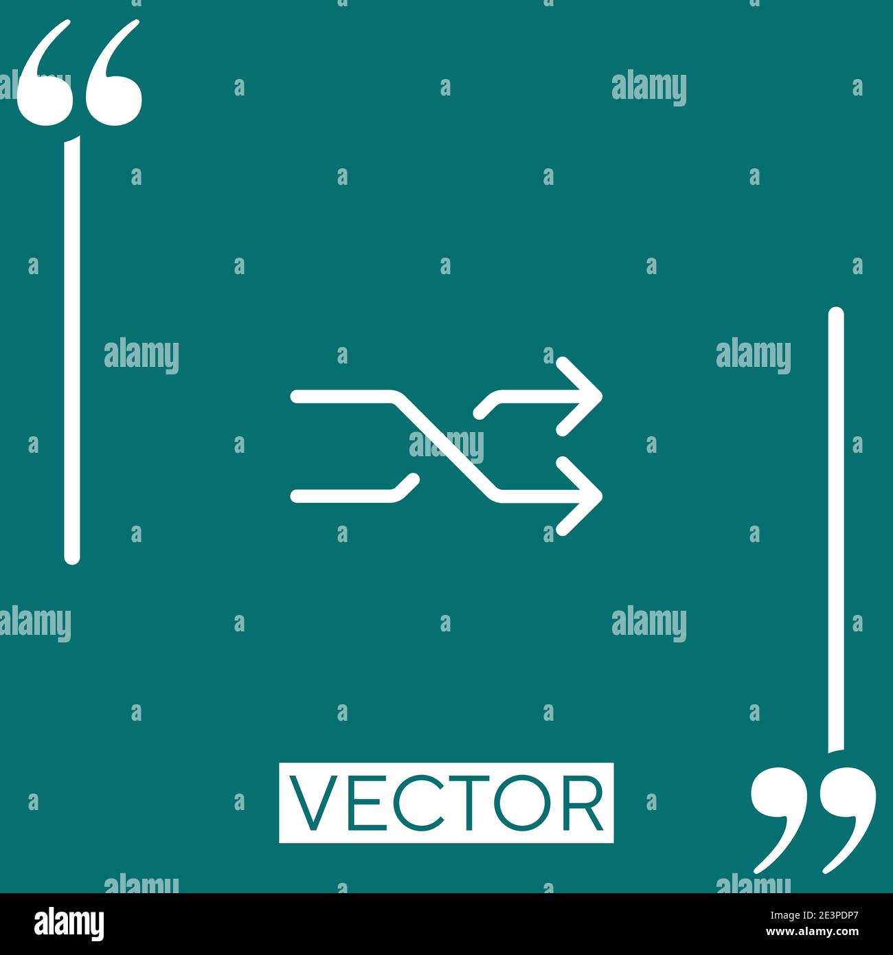 shuffle vector icon Linear icon. Editable stroke line Stock Vector
