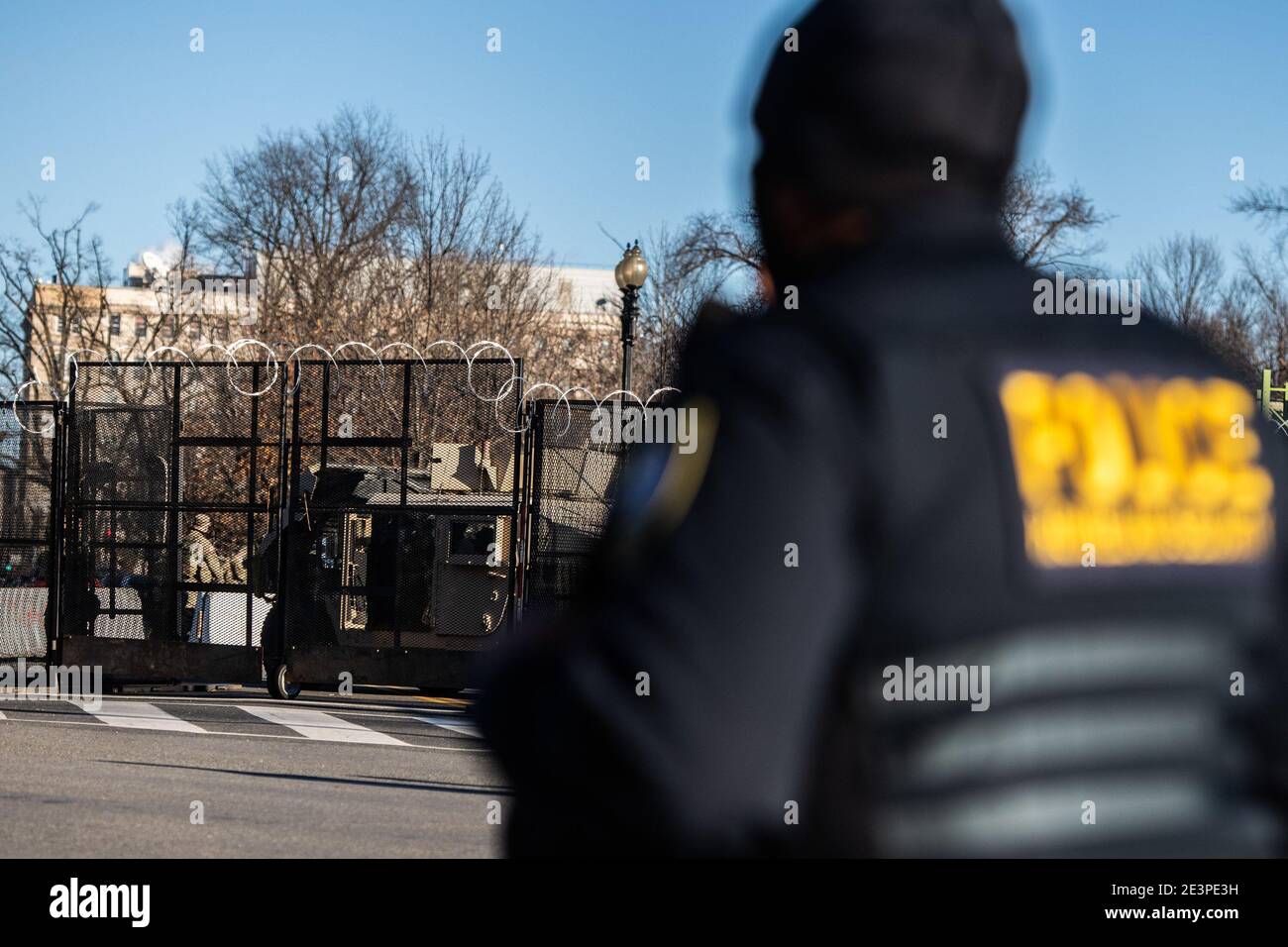 Innauguration Razor Wire WASHINGTON D.C., JANUARY 19- Razor wire covers the top of the fencing ...