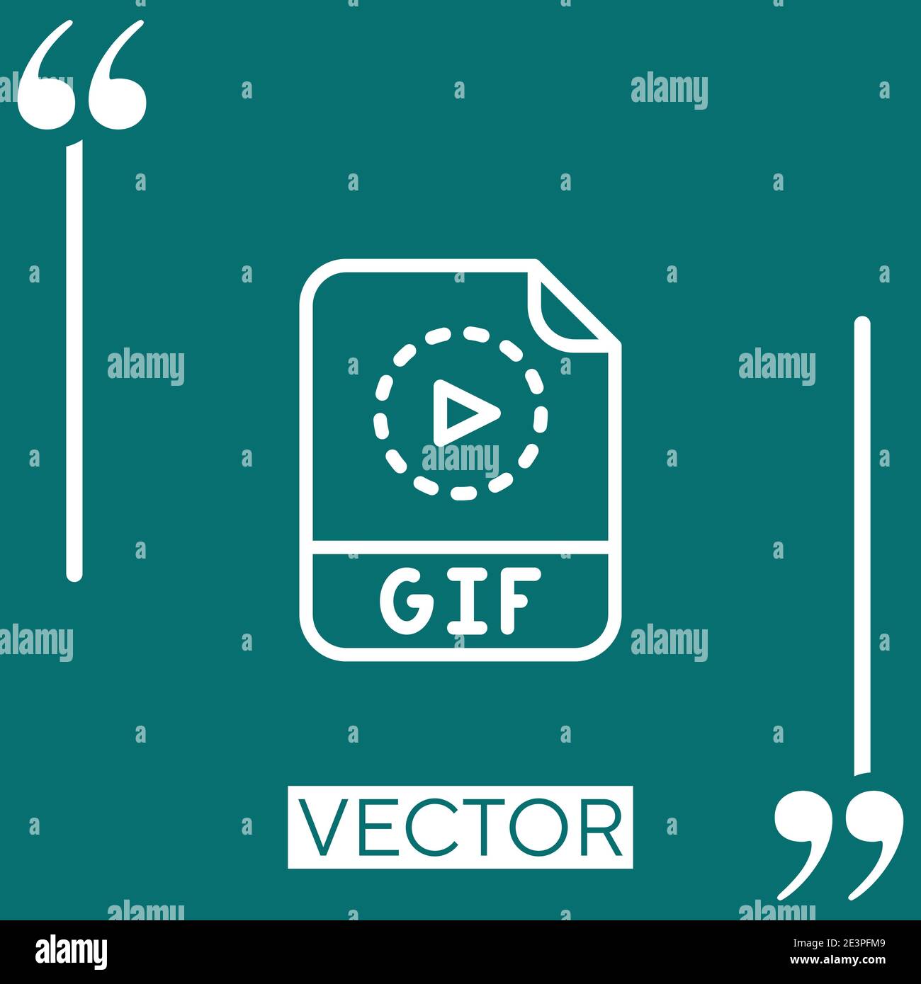 gif vector icon Linear icon. Editable stroke line Stock Vector