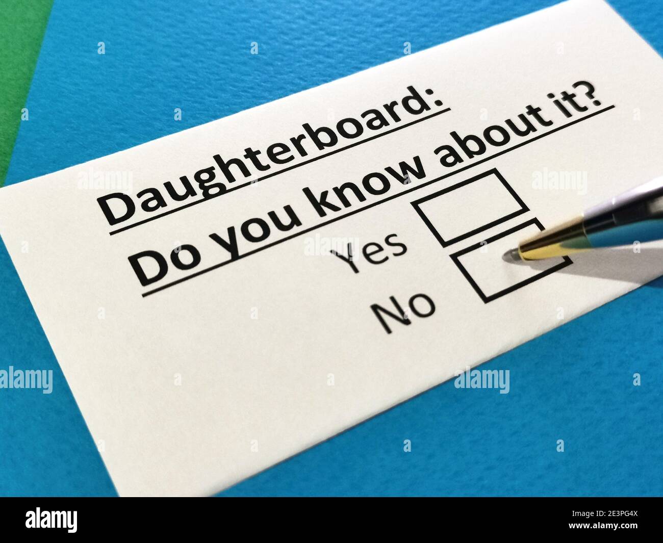 One person is answering question about daughterboard. Stock Photo