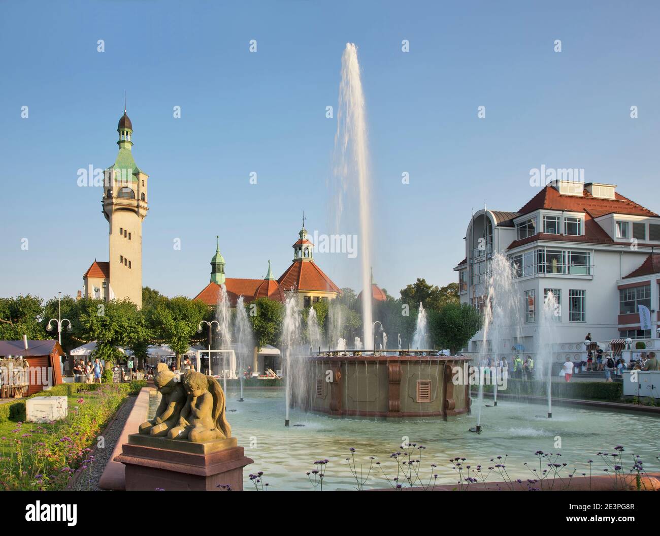 Resort square (Plac Zdrojowy) in Sopot. Poland Stock Photo