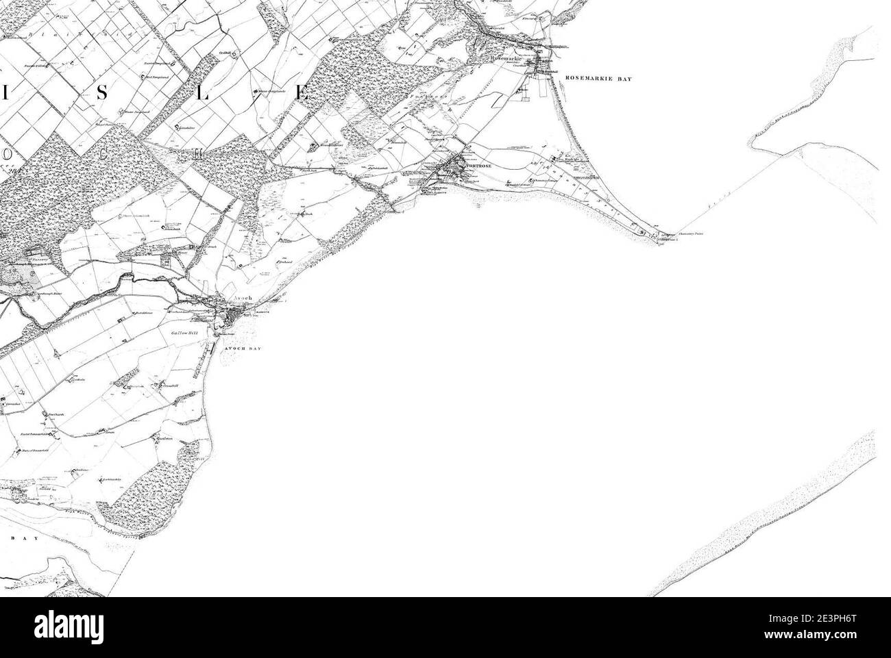 Map of Ross & Cromarty Sheet 090, Ordnance Survey, 18801881 Stock