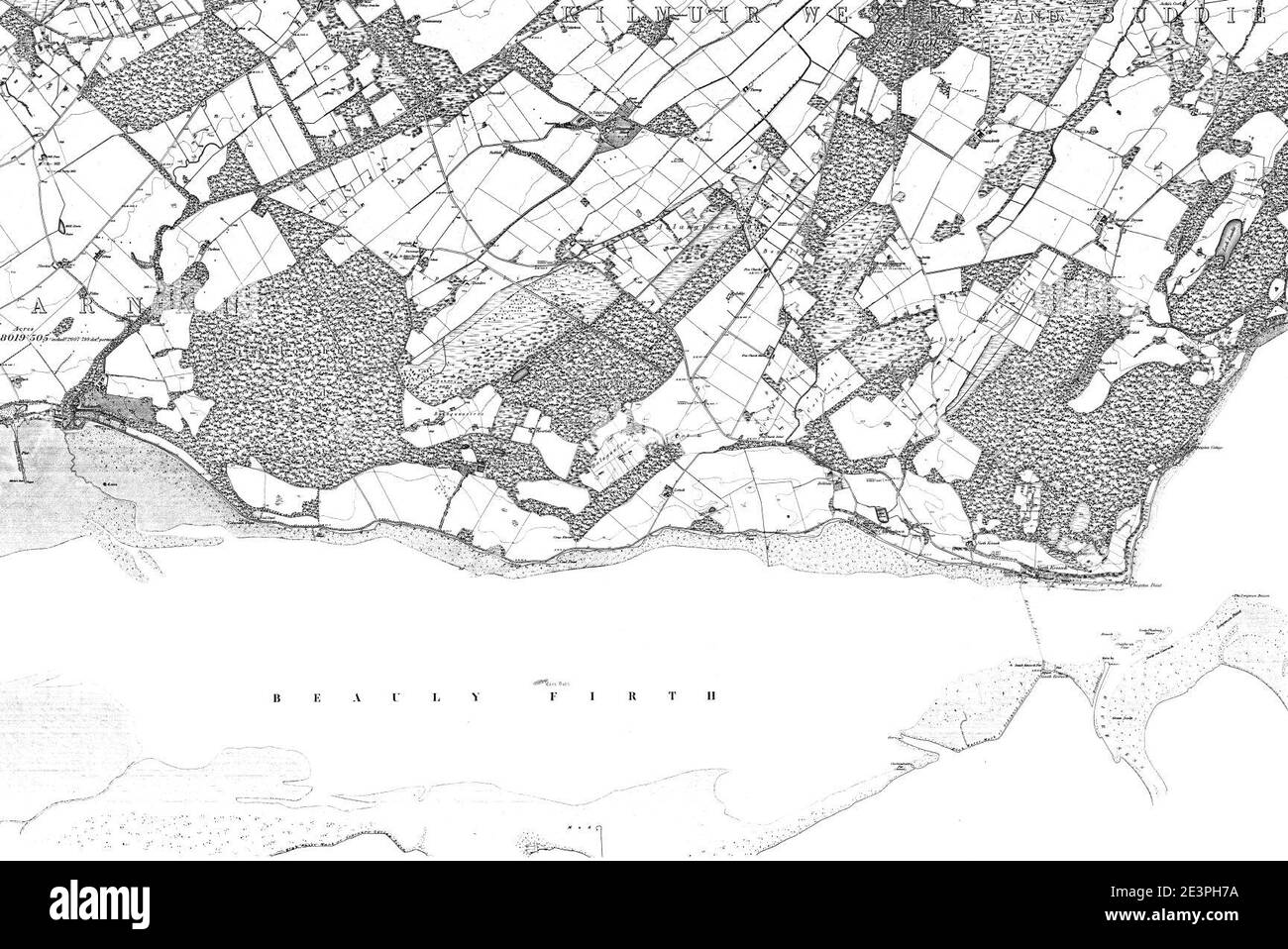 Map of Ross & Cromarty Sheet 100, Ordnance Survey, 18801881 Stock