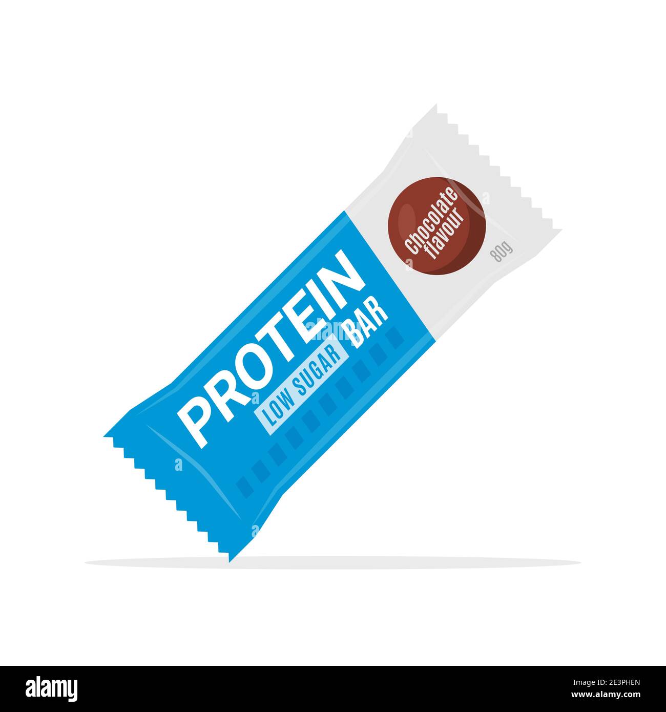 Protein bar icon. Protein snack chocolate energy mockup. Vector flat