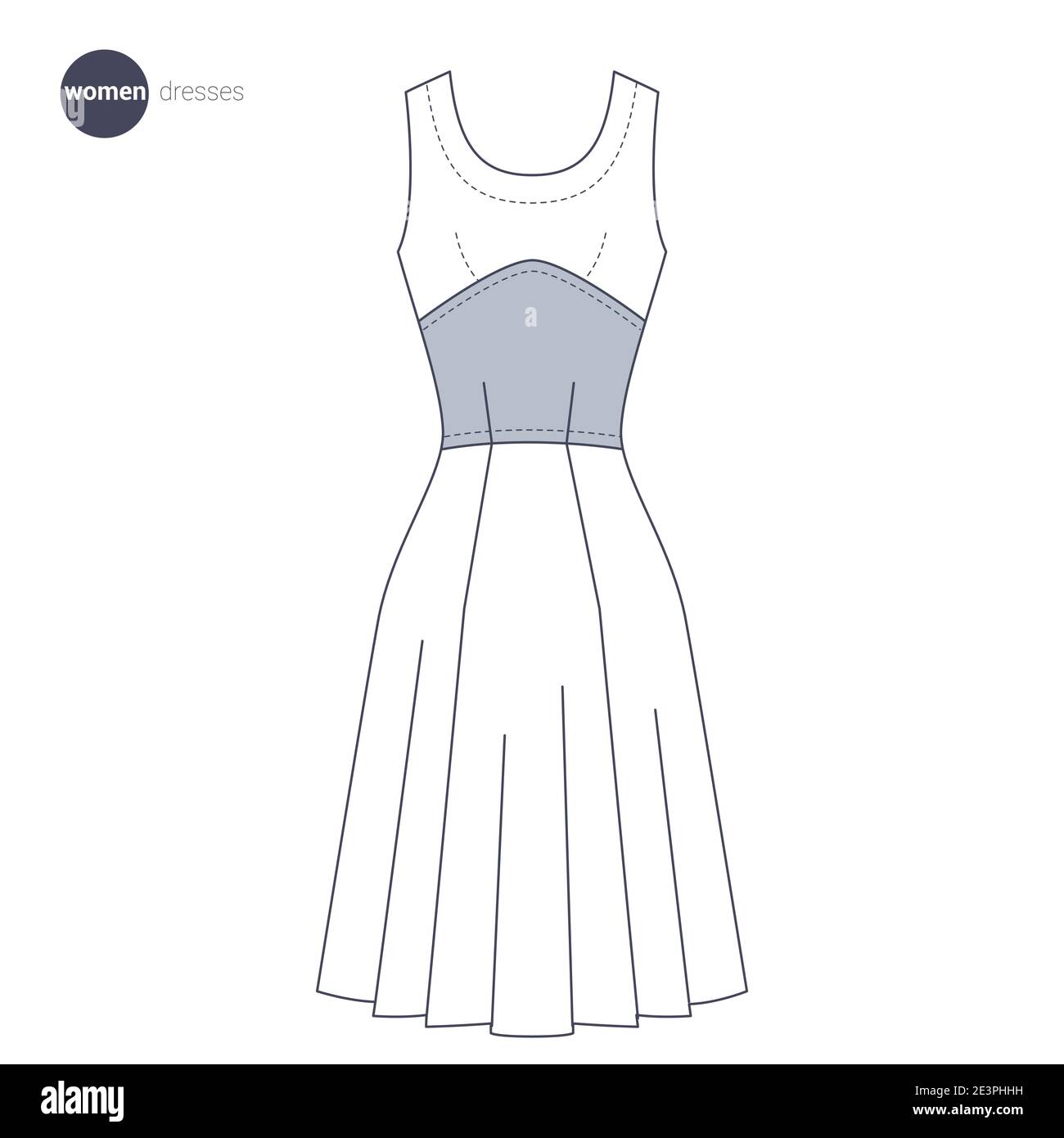 Line drawing dress top