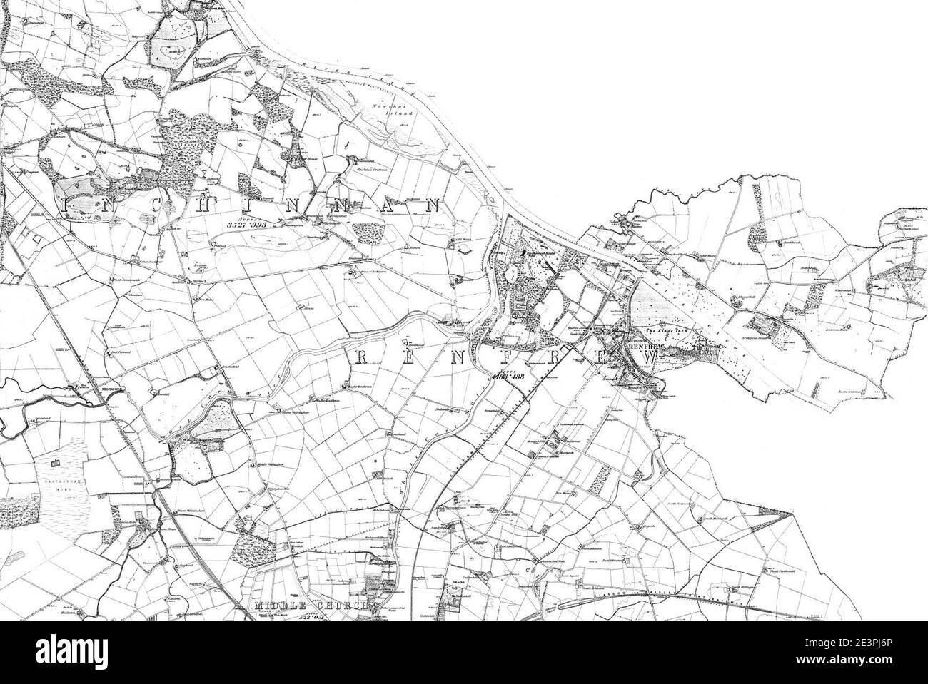 Renfrewshire map Black and White Stock Photos & Images Alamy