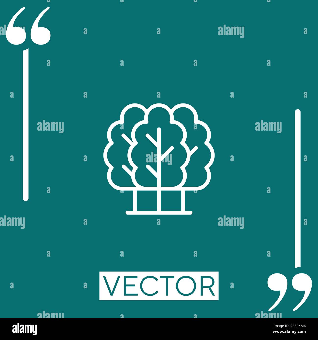 trees vector icon Linear icon. Editable stroke line Stock Vector Image ...