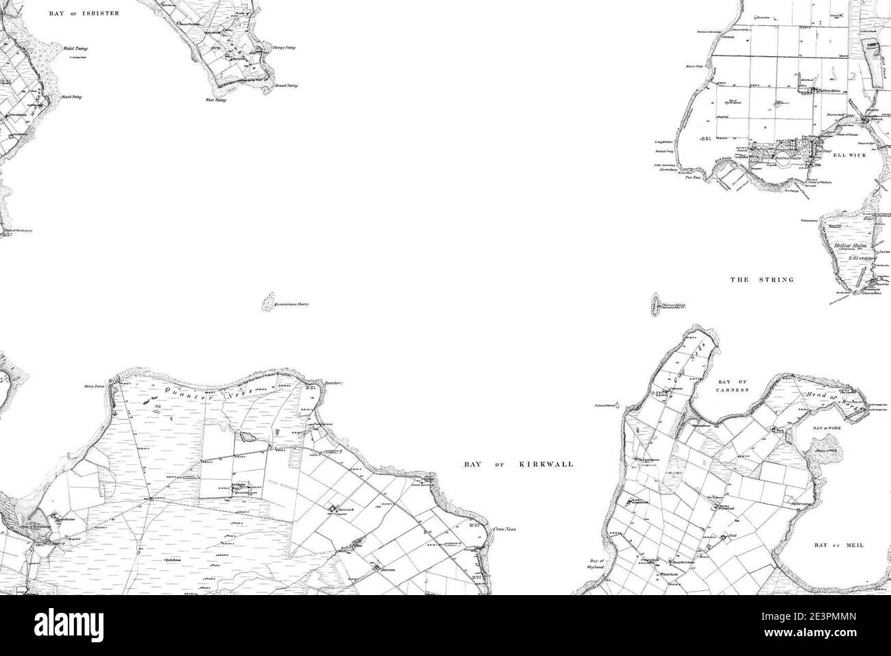 Map of Orkney Sheet 102, Ordnance Survey, 1882 Stock Photo Alamy