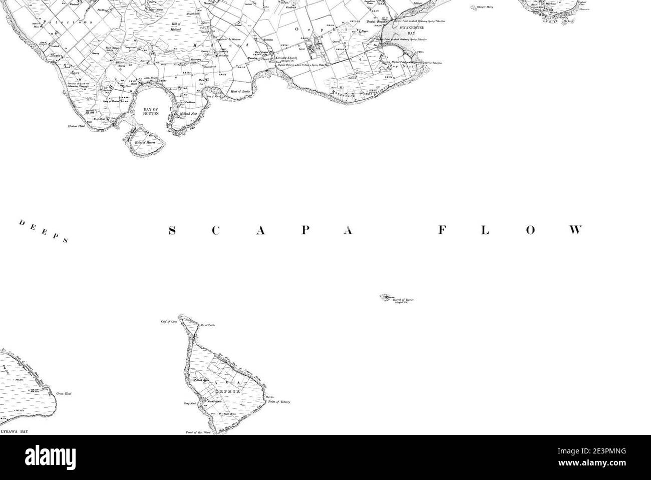 Map of Orkney Sheet 113, Ordnance Survey, 1882 Stock Photo - Alamy