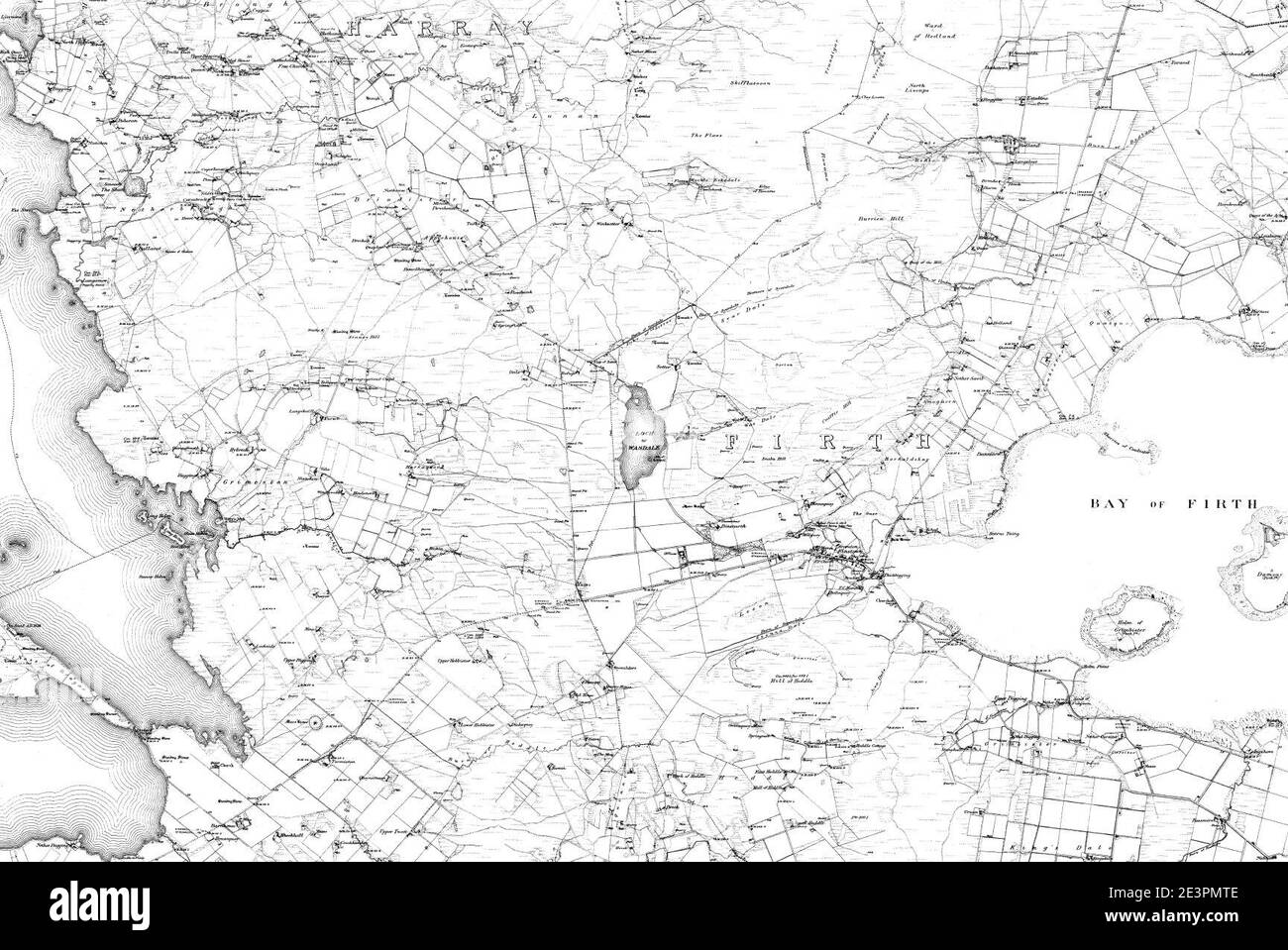 Map of Orkney Sheet 101, Ordnance Survey, 1882 Stock Photo - Alamy