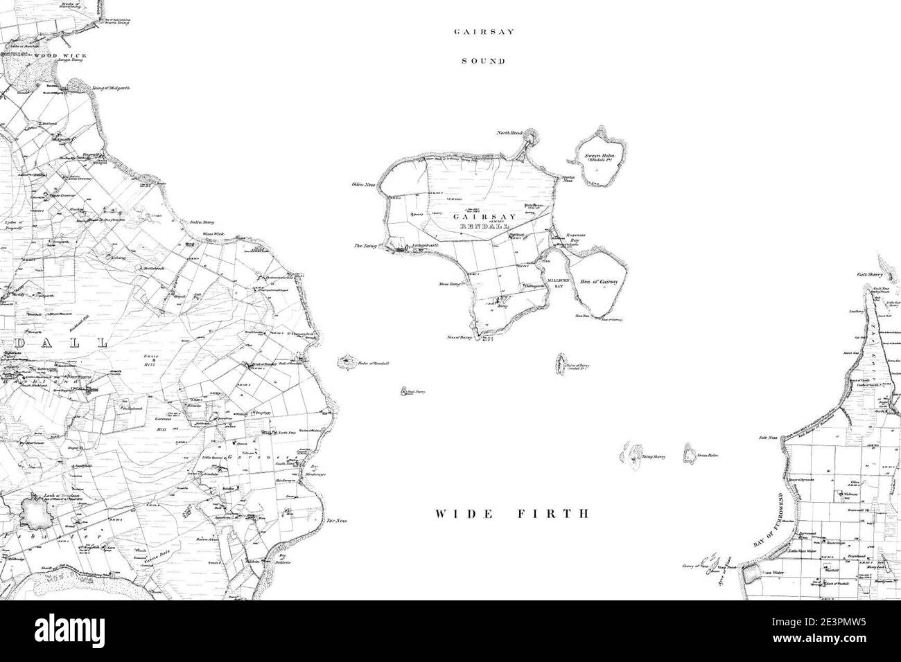 Map of Orkney Sheet 096, Ordnance Survey, 1882 Stock Photo - Alamy