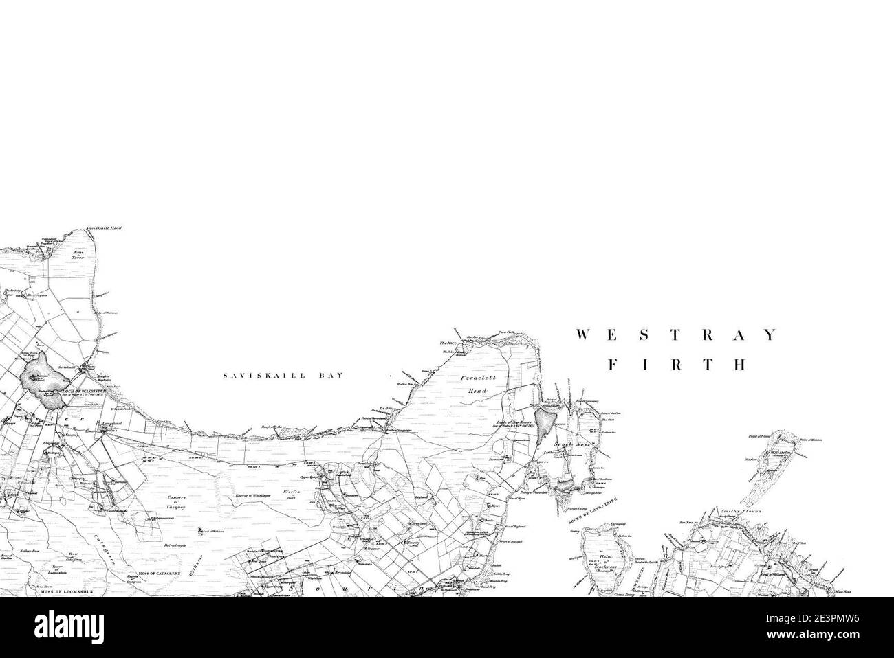 Map of Orkney Sheet 085, Ordnance Survey, 1882 Stock Photo - Alamy