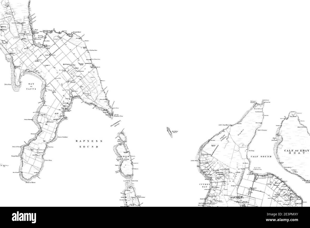 Map of Orkney Sheet 080, Ordnance Survey, 1882. Stock Photo