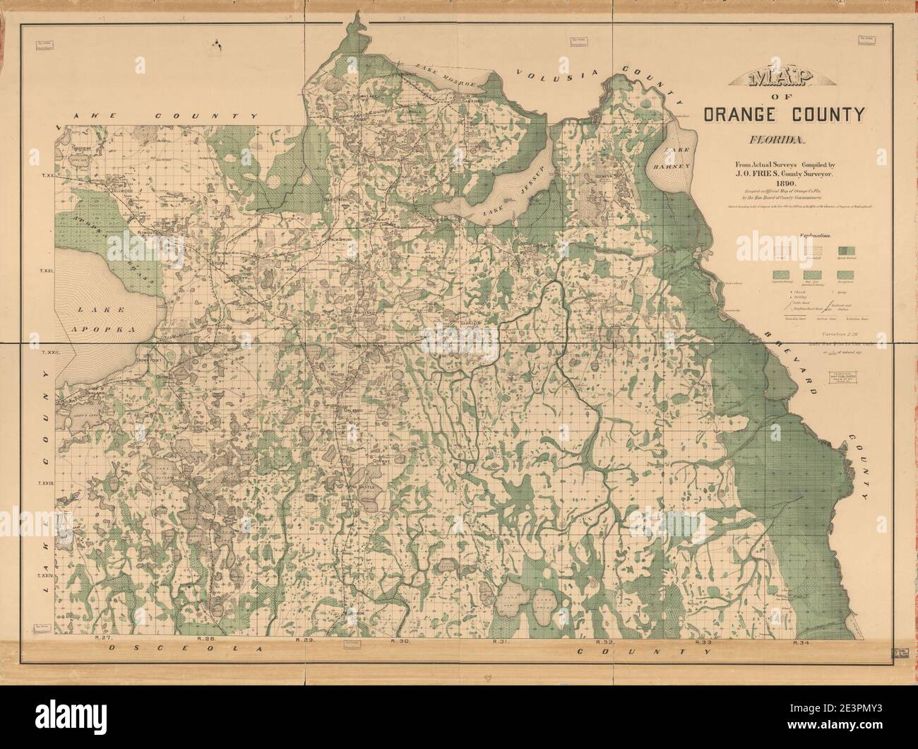 Orange county florida map hires stock photography and images Alamy