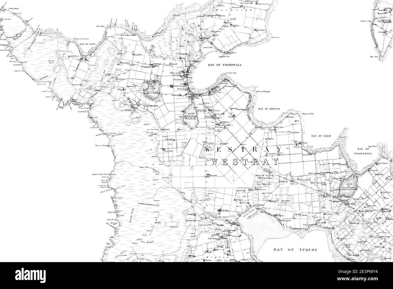 Map of Orkney Sheet 075, Ordnance Survey, 1882 Stock Photo - Alamy