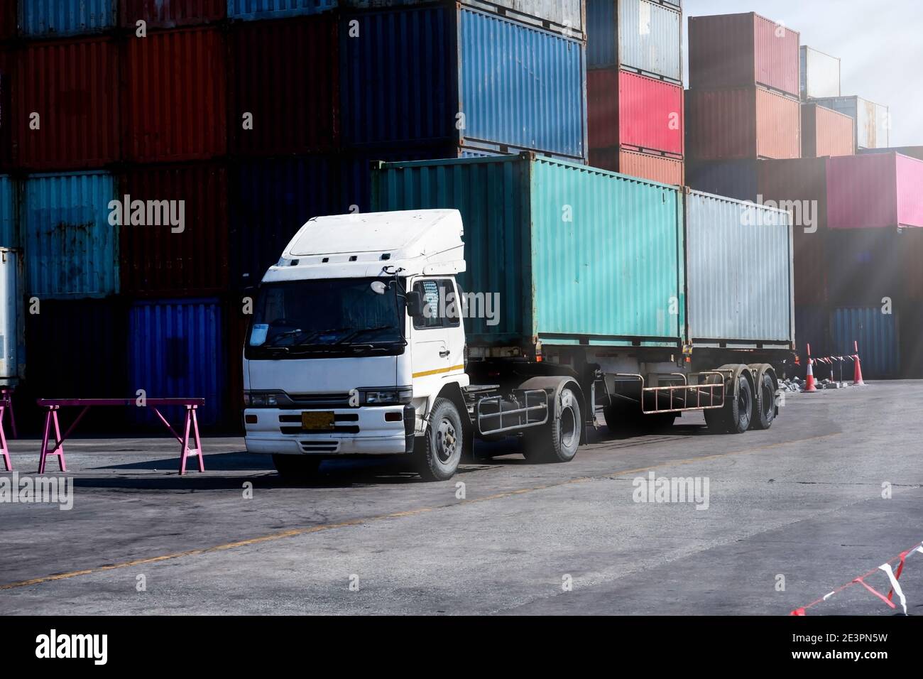 Container truck Perspectives of Industry and Transportation Stock Photo ...