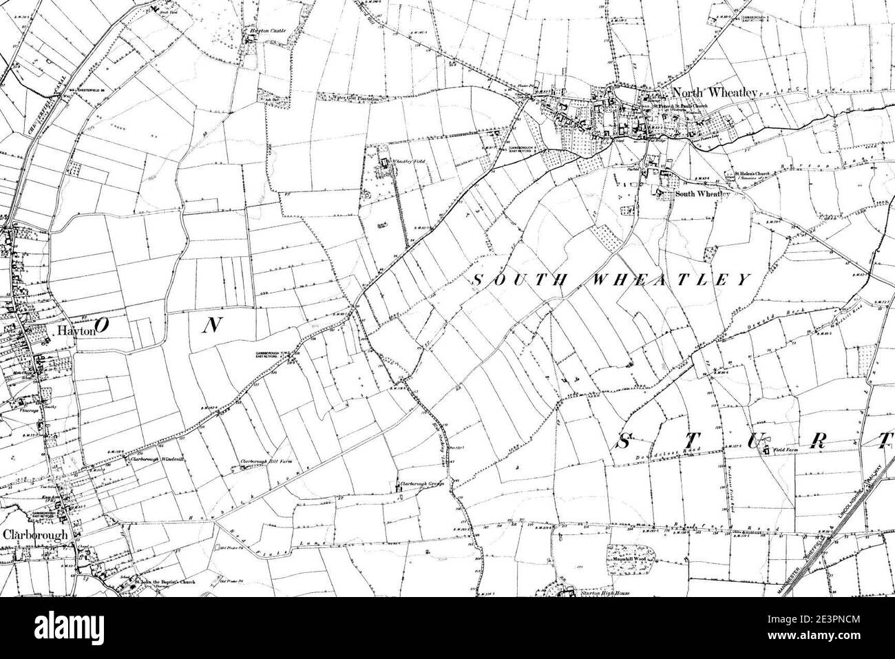 Map of Nottinghamshire OS Map name 010NW, Ordnance Survey, 18831899