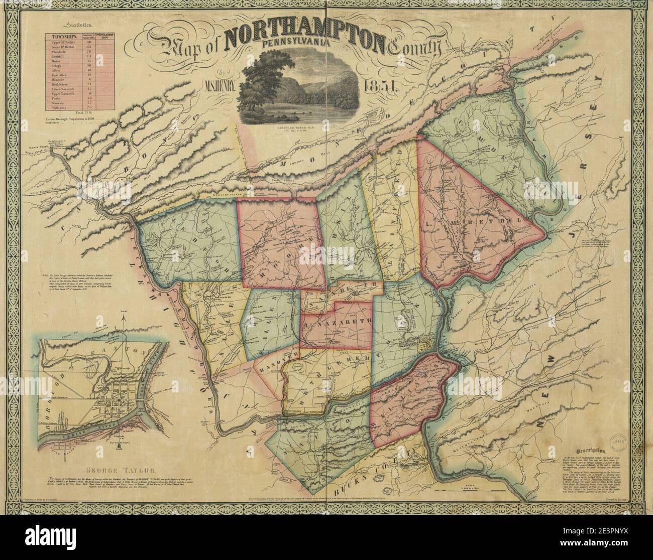 Map of Northampton County, Pennsylvania Stock Photo Alamy
