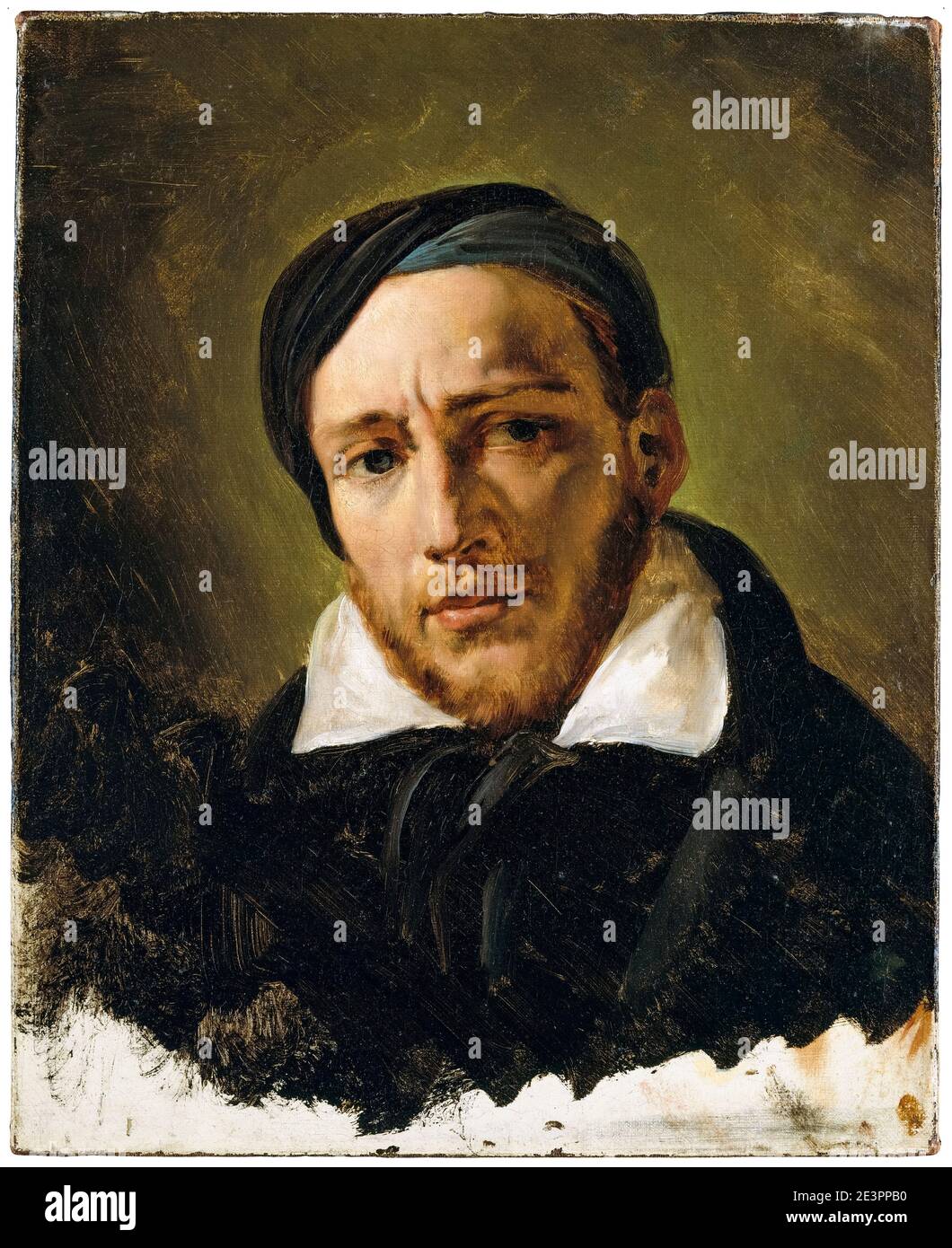 Jean-Louis-André-Théodore Gericault (1791–1824), French painter, portrait painting by Horace Vernet, 1822-1823 Stock Photo