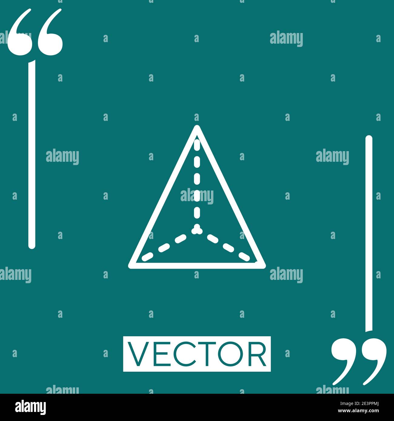 tetrahedron vector icon Linear icon. Editable stroke line Stock Vector