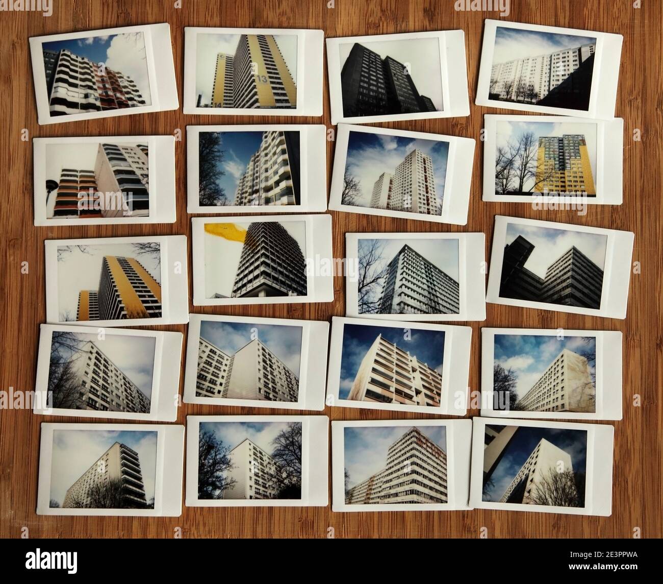 Fujifilm Instax instant photographs of apartment blocks in Berlin, Germany  Stock Photo - Alamy
