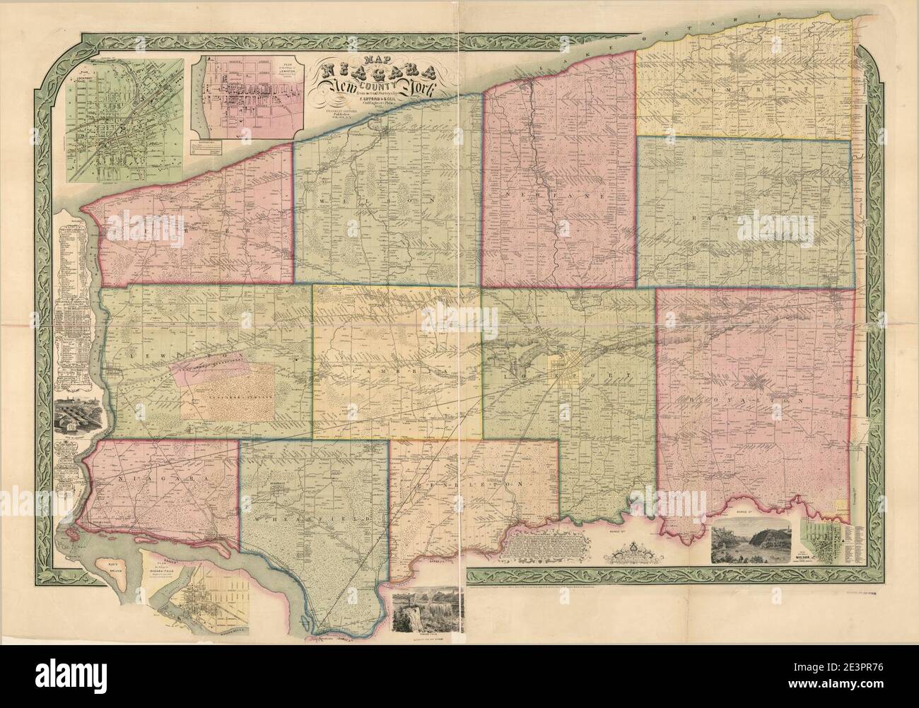 Map of Niagara County, New York Stock Photo Alamy