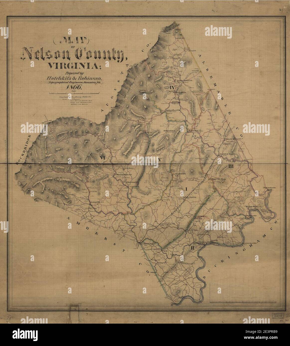 Map of Nelson County, Virginia Stock Photo Alamy
