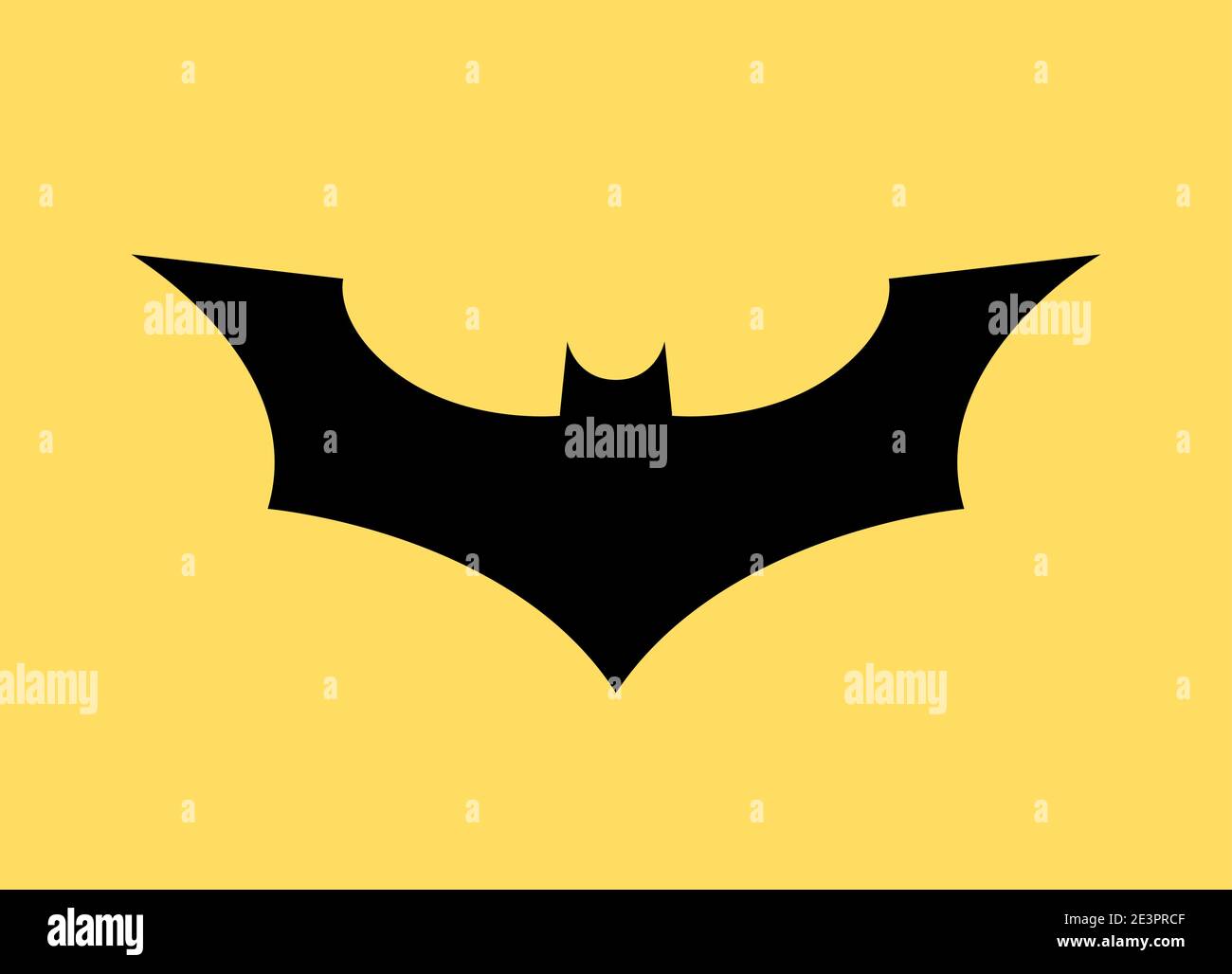 Batman vector logo concept icon. Bat man dark knight superhero cartoon abstract icon Stock Vector