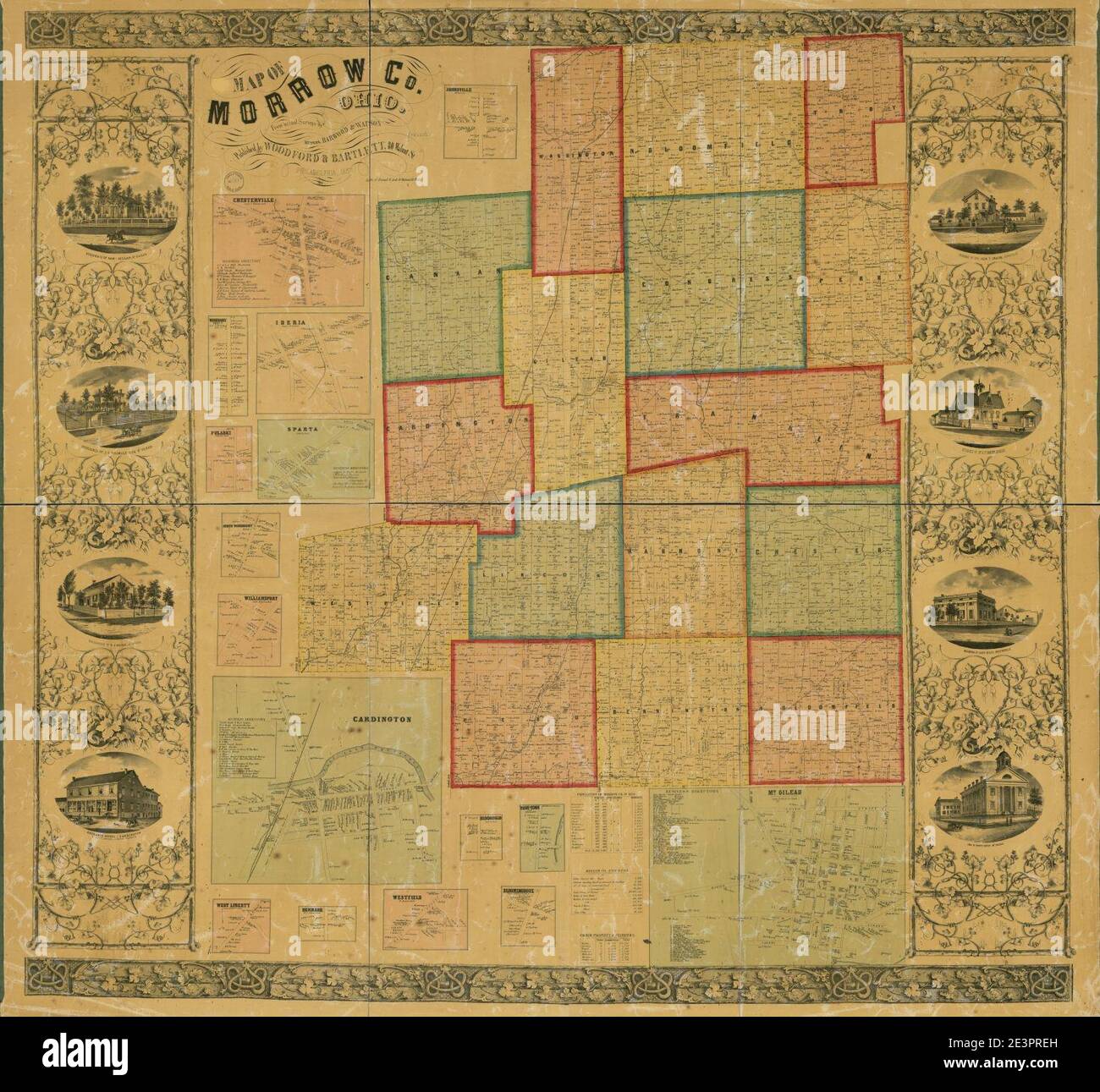 Map Of Morrow Co Ohio Stock Photo Alamy   Map Of Morrow Co Ohio 2E3PREH 