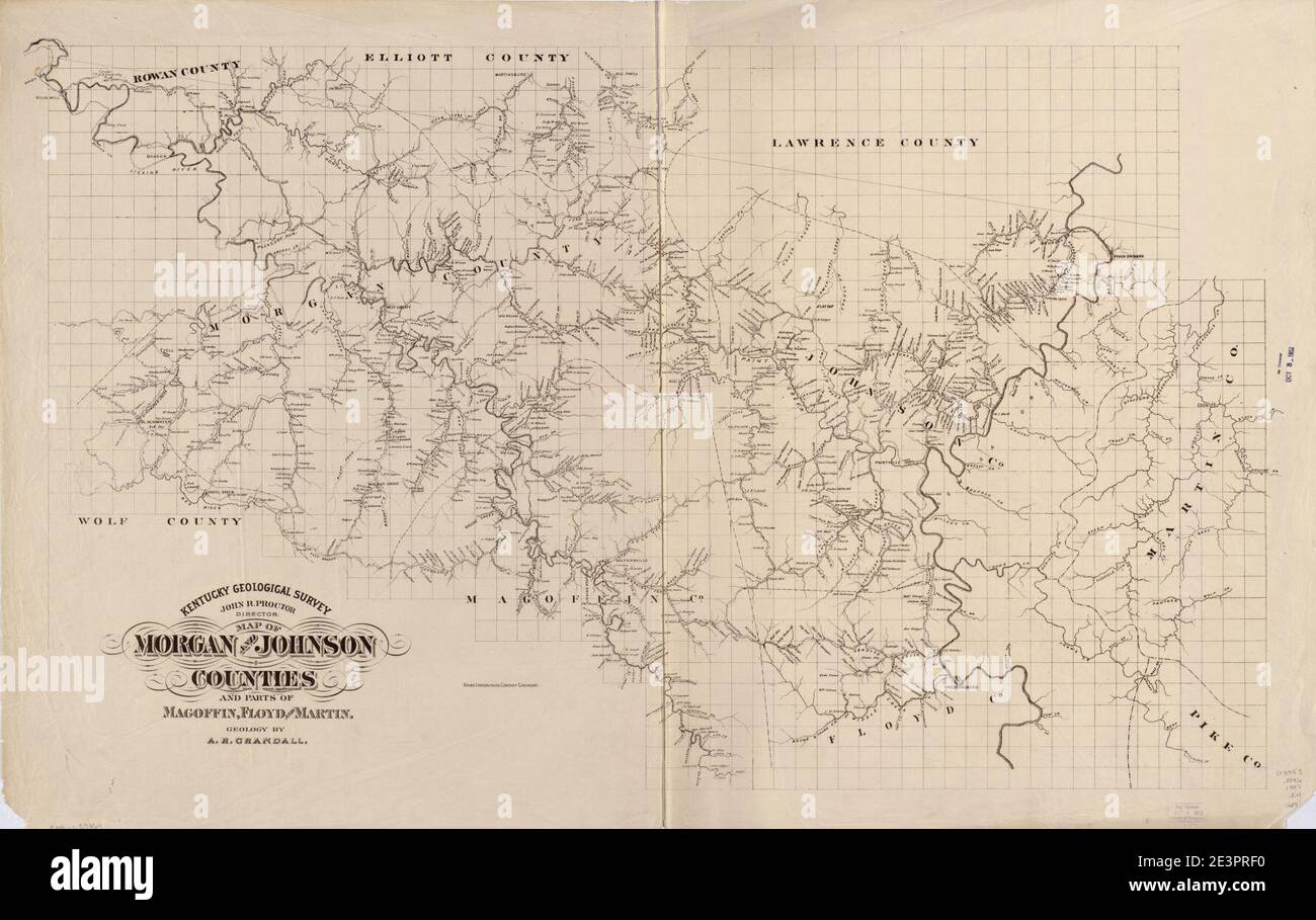 Map of Morgan and Johnson counties and parts of Magofin, Floyd and ...