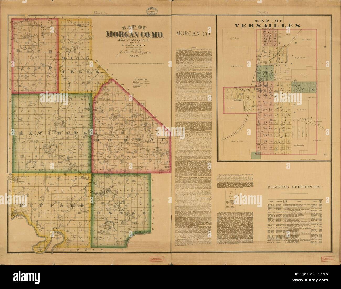 Map of Co. MO Stock Photo Alamy