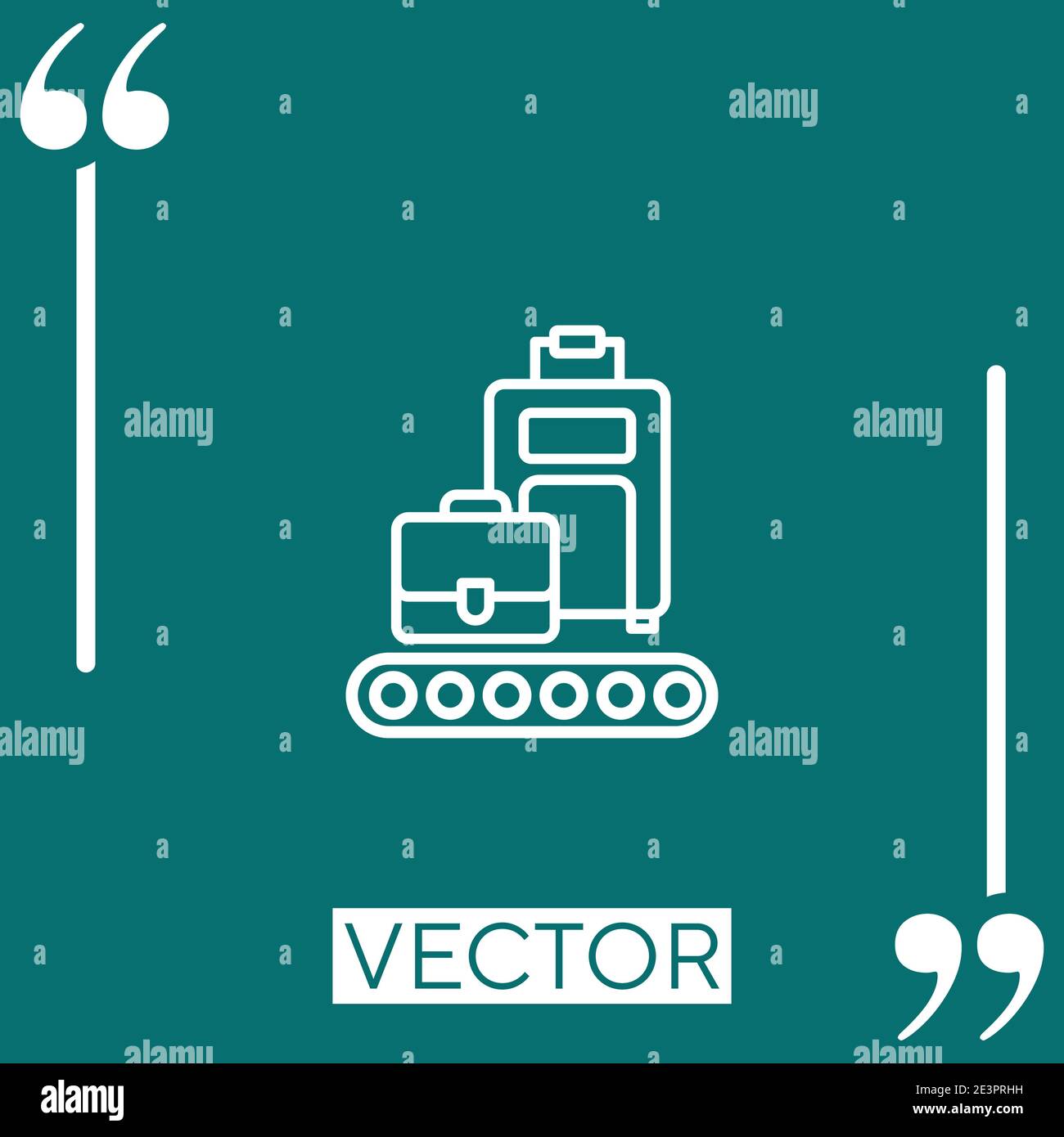 baggage vector icon Linear icon. Editable stroked line Stock Vector