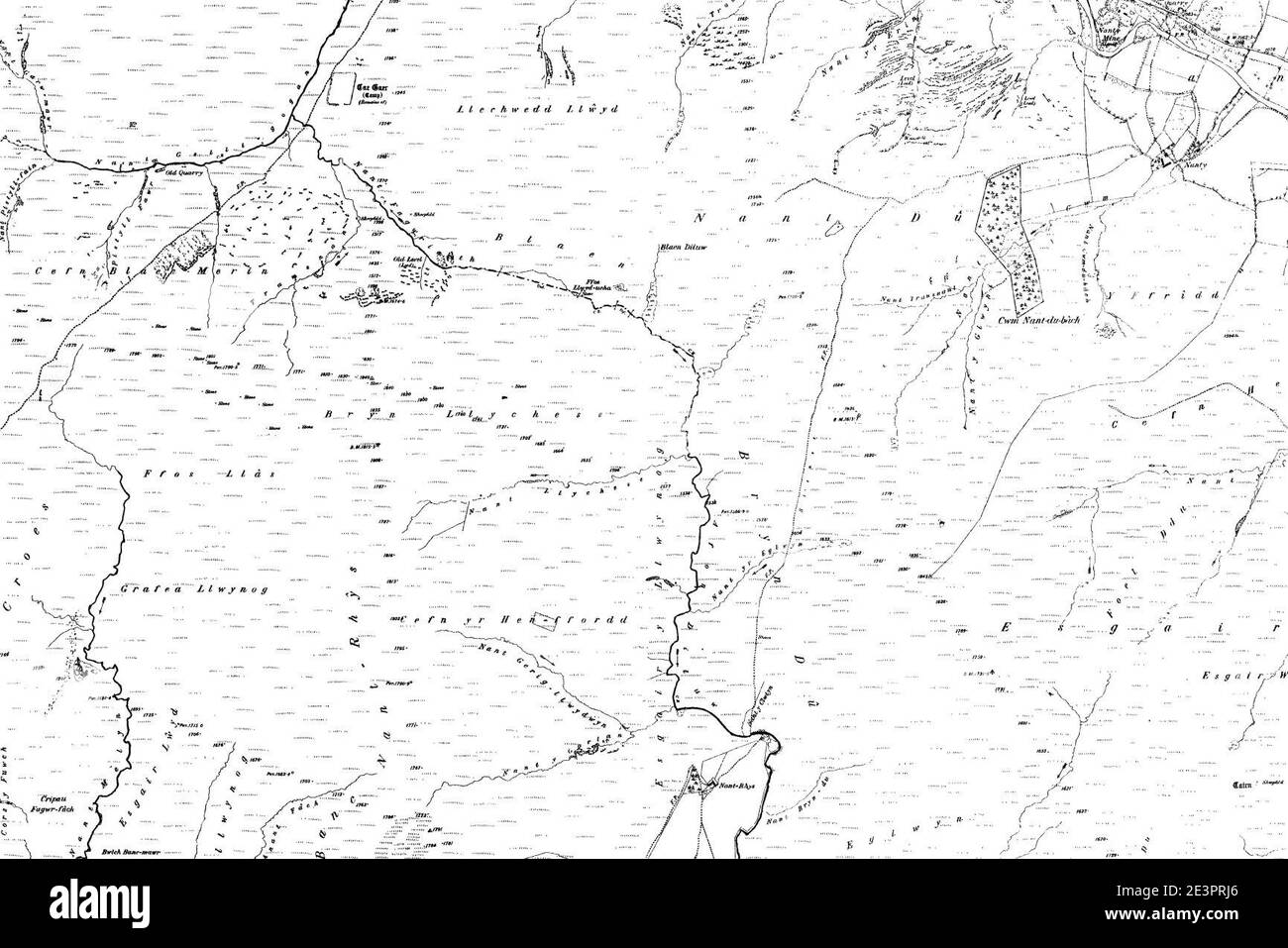 Map of Montgomeryshire OS Map name 046SE, Ordnance Survey, 18851896