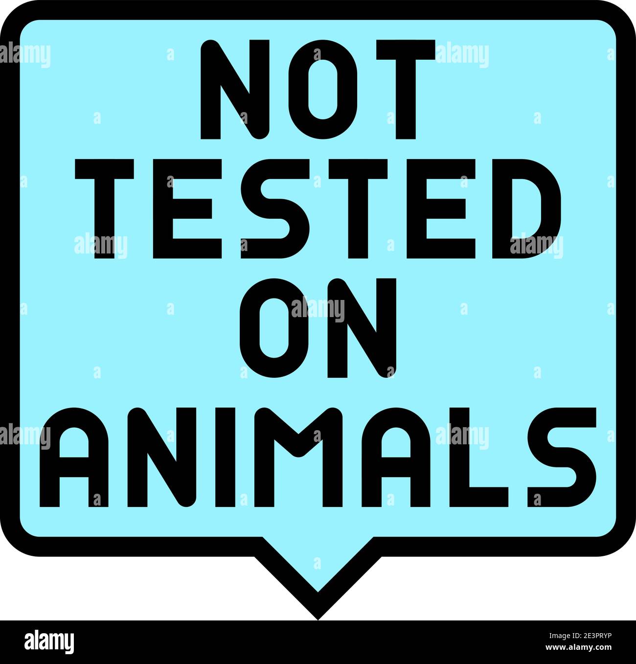 not tested on animals color icon vector illustration Stock Vector Image