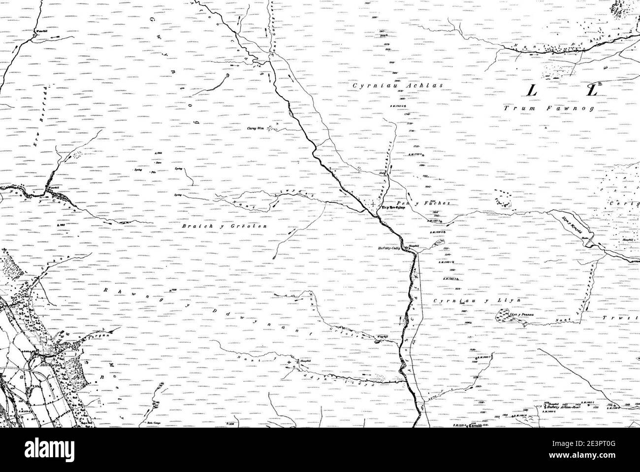 Map of Montgomeryshire OS Map name 004-SW, Ordnance Survey, 1885-1896 ...