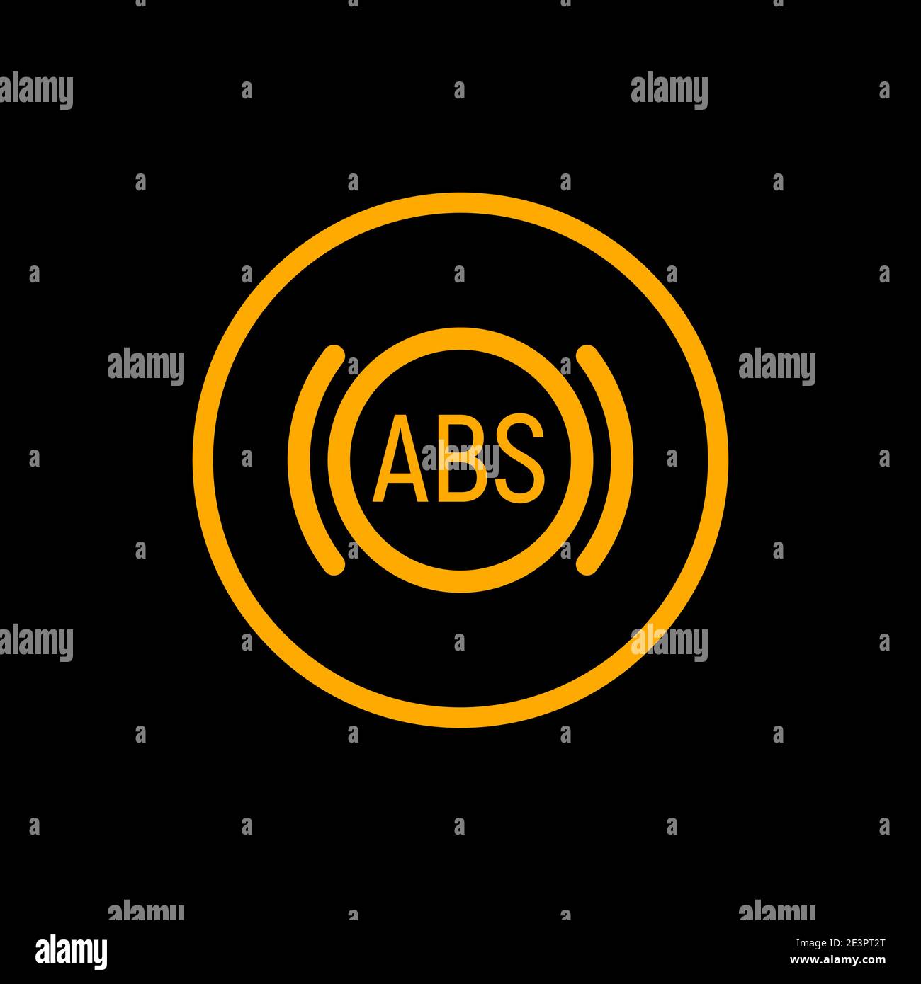 Anti braking abs button logo system. Lock braking system icon symbol illustration Stock Vector